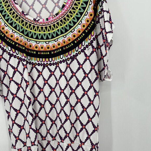 Trina Turk Knit Top Shirts Size Small Women’s Short Dolman Sleeve Pattern - Picture 4 of 6